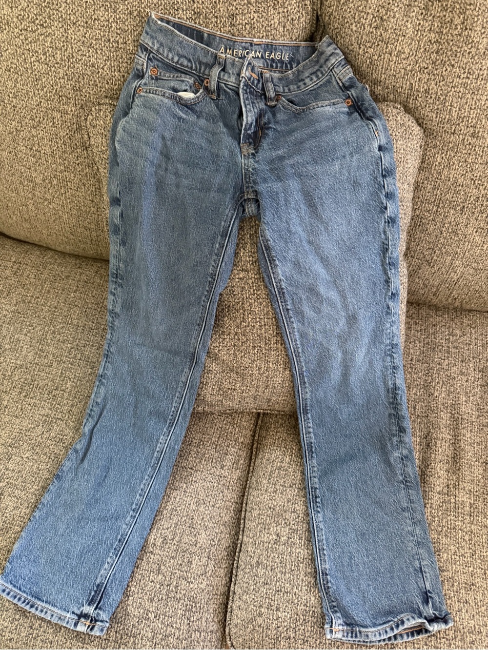 American Eagle Outfitters Light Blue Straight Leg Jeans